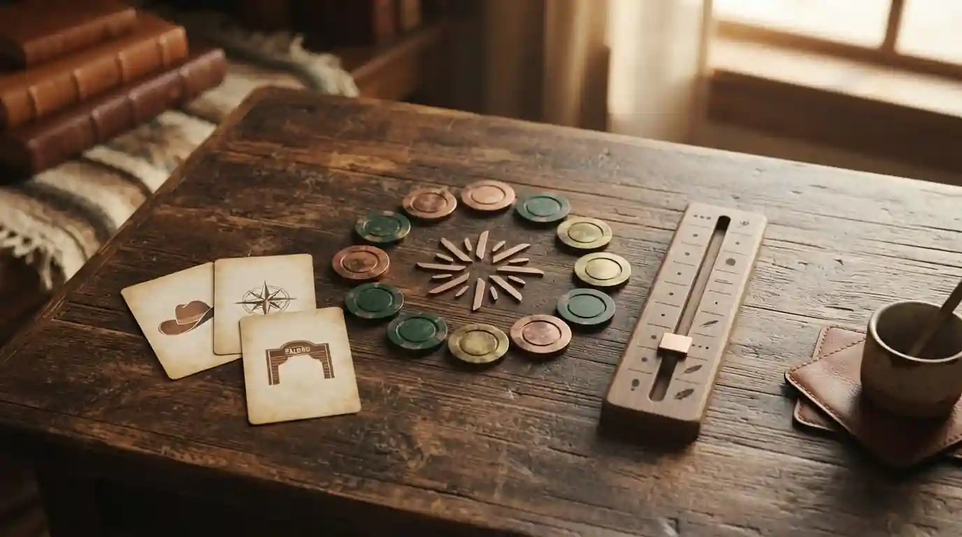 Illustratie van speelkaarten, free spins en een bonusmeter